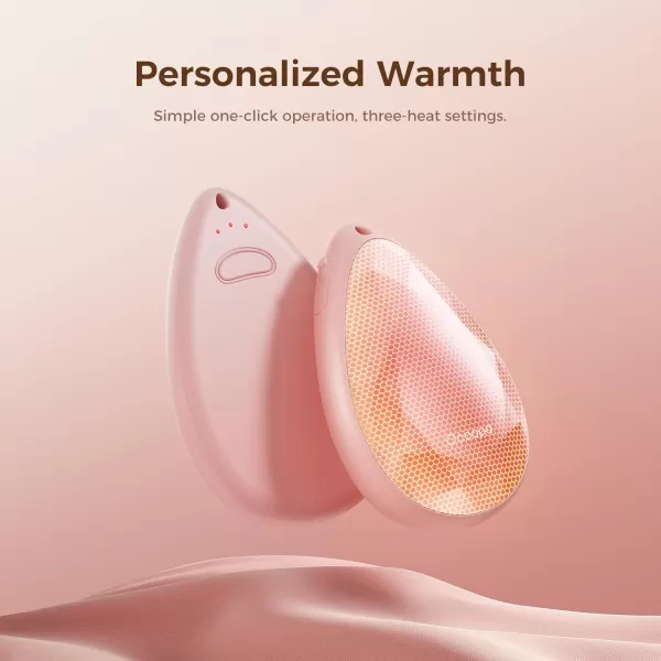 OCOOPA UT4 Rare Rechargeable Hand Warmers 2 Pack Portable Stylish DiamondShape Magnetic Electric Handwarmer Reusable Pocket Heater Raynaud Hiking Christmas Tech Gifts for Women CampingBlush Pink