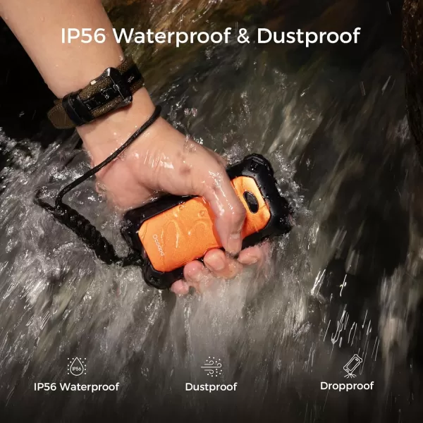 OCOOPA IP56 Waterproof Hand Warmers Rechargeable 10000mAh Extra Heat Mode16hrs Heat Handwarmer with Torchlight PD ampamp QC Electric Hand Warmer Winter Outdoor Gifts for Men Hunting Camping HikingOrange