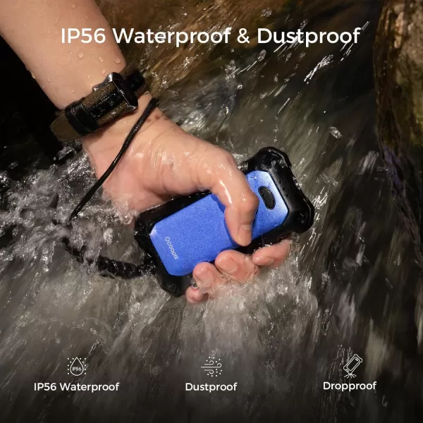 OCOOPA IP56 Waterproof Hand Warmers Rechargeable 10000mAh Extra Heat Mode16hrs Heat Handwarmer with Torchlight PD ampamp QC Electric Hand Warmer Winter Outdoor Gifts for Men Hunting Camping HikingBlue