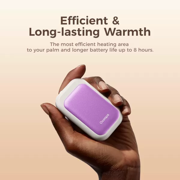 OCOOPA UT4 Young Magnetic Hand Warmers Rechargeable 2 Pack UL Certified Slimmest Electric Hand Warmer Up to 8 Hrs 3 Heat Settings Pocket Heater Winter Gifts for HuntingCampingChristmasMisty Purple