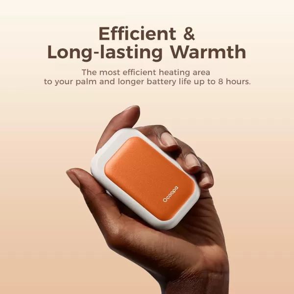 OCOOPA UT4 Young Magnetic Hand Warmers Rechargeable 2 Pack UL Certified Slimmest Electric Hand Warmer Up to 8 Hrs 3 Heat Settings Pocket Heater Winter Gifts for HuntingCampingChristmasFlame Orange