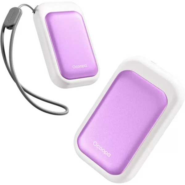 OCOOPA UT4 Young Magnetic Hand Warmers Rechargeable 2 Pack UL Certified Slimmest Electric Hand Warmer Up to 8 Hrs 3 Heat Settings Pocket Heater Winter Gifts for HuntingCampingChristmasMisty Purple