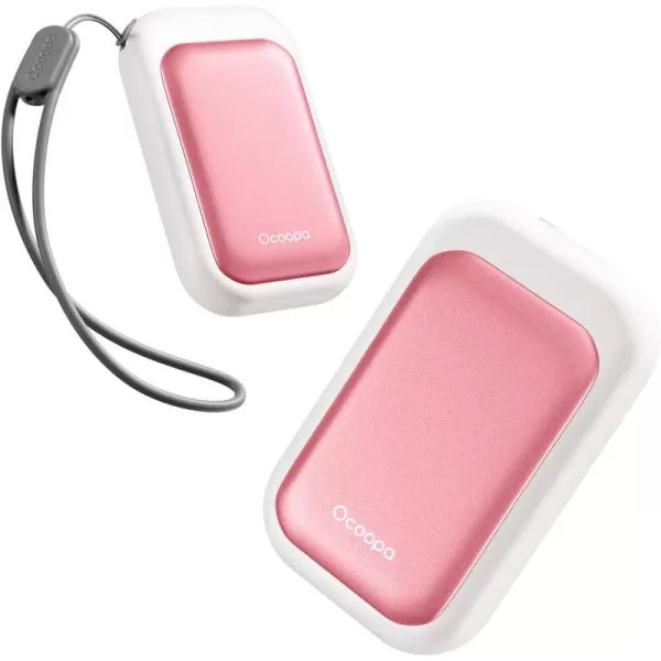 OCOOPA UT4 Young Magnetic Hand Warmers Rechargeable 2 Pack UL Certified Slimmest Electric Hand Warmer Up to 8 Hrs 3 Heat Settings Pocket Heater Winter Gifts for HuntingCampingChristmasRose Pink