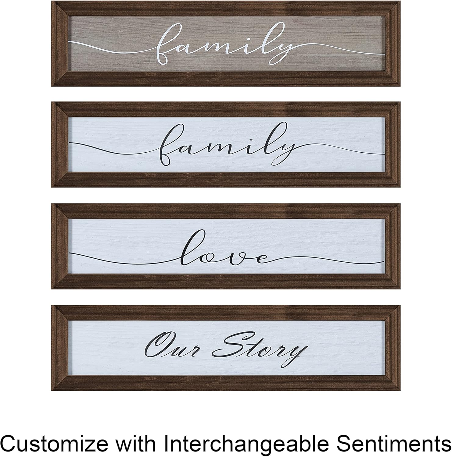 Kate and Laurel Bordeaux Expressions Wall Decor Collection Rustic Gray and White Assorted Size Frames and Decorative Wall AccentsMultiGray