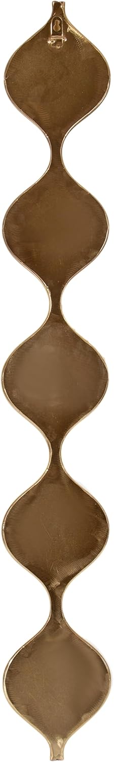 Kate and Laurel Loxi Slim Teardrop Panel Wall Mirror 7 x 42 Gold Glam Tall Teardrop Mirror Wall Decor for Use as Skinny Entryway Mirror or Decorative Bedroom Mirror
