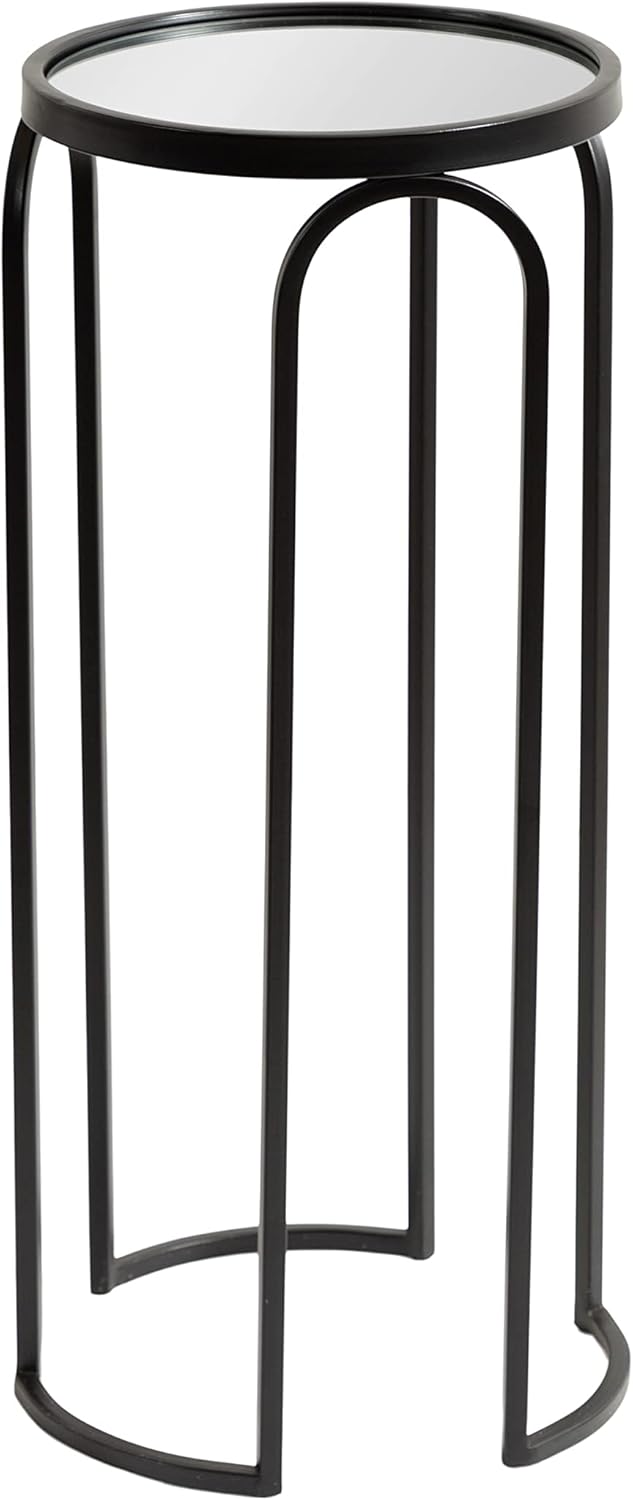 Kate and Laurel Pomeroy Traditional Vintage Glam Metal Drink Table for Display and Home Dcor 11x11x24 GoldBlack