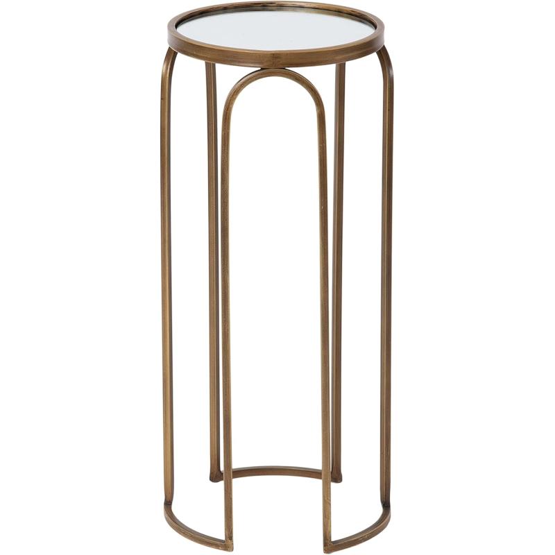 Kate and Laurel Pomeroy Traditional Vintage Glam Metal Drink Table for Display and Home Dcor 11x11x24 GoldGold