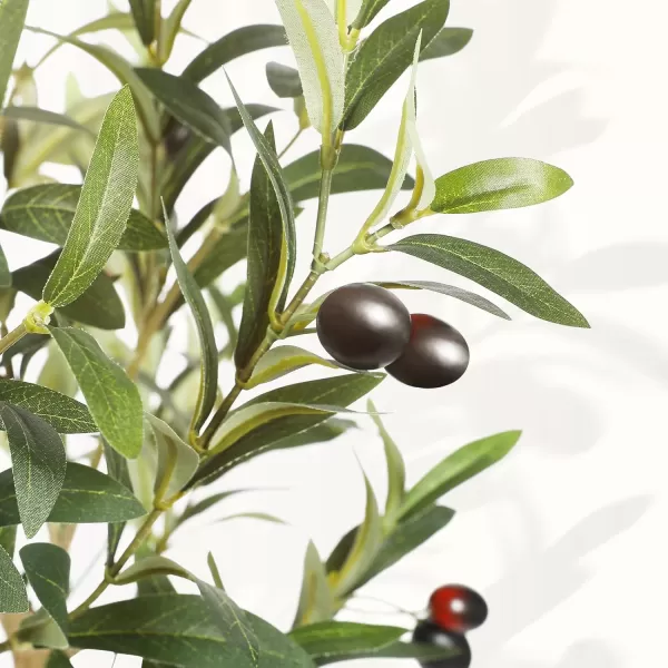 6ft Artificial Olive Tree Tall Fake Potted Olive Silk Tree with Planter Large Faux Olive Branches and Fruits Artificial Tree for Office House Living Room Home Decor6ft