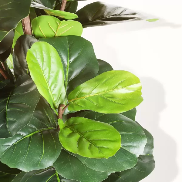 Artificial Fiddle Leaf Fig Tree  65ft Faux Ficus Lyrata Plant with 108 Fiddle Leaves Fake Fig Silk Tree in Pot Artificial Tree for Indoor Outdoor House Home Office Perfect Housewarming65ft