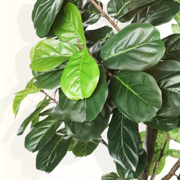 Artificial Fiddle Leaf Fig Tree  65ft Faux Ficus Lyrata Plant with 108 Fiddle Leaves Fake Fig Silk Tree in Pot Artificial Tree for Indoor Outdoor House Home Office Perfect Housewarming8ft