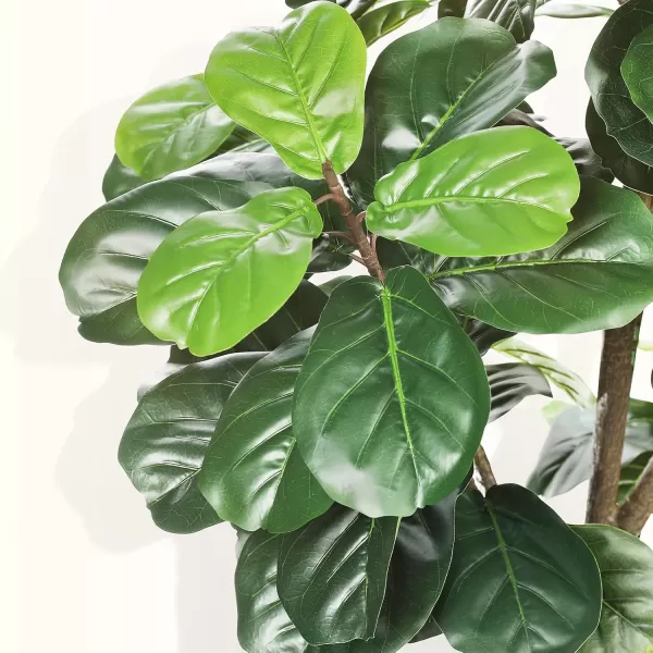 Artificial Fiddle Leaf Fig Tree  65ft Faux Ficus Lyrata Plant with 108 Fiddle Leaves Fake Fig Silk Tree in Pot Artificial Tree for Indoor Outdoor House Home Office Perfect Housewarming7ft