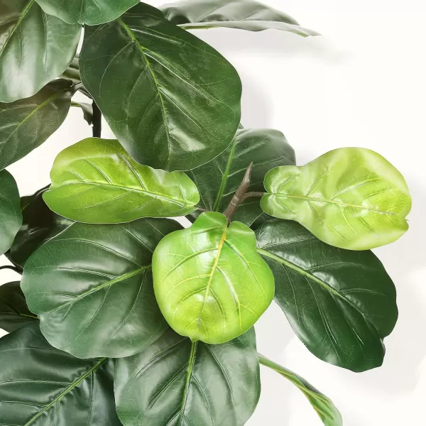 Artificial Fiddle Leaf Fig Tree  65ft Faux Ficus Lyrata Plant with 108 Fiddle Leaves Fake Fig Silk Tree in Pot Artificial Tree for Indoor Outdoor House Home Office Perfect Housewarming4ft