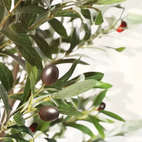 Artificial Olive Tree Tall 8 Feet Fake Potted Olive Silk Tree with Planter Large Faux House Plants Decoration for Home Office Decor