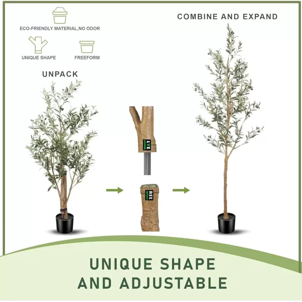 Faux Olive Tree 7ft Tall Fake Olive Trees Artificial Indoor with Planter  Large Faux Olive Branches and Fruits Fake Olive Plants for Office House Living Room Home Decor7ft