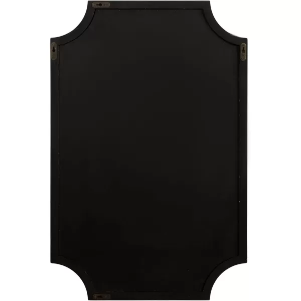 Hogan Framed Scalloped Decorative Wall Pinboard Black 24 x 36 Rustic Modern Farmhouse Bulletin Board for Wall Organization and Decorative DisplaysBlack