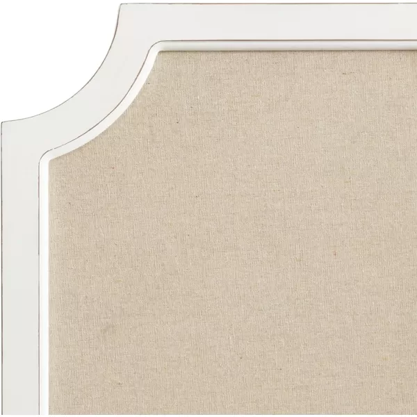 Hogan Framed Scalloped Decorative Wall Pinboard Black 24 x 36 Rustic Modern Farmhouse Bulletin Board for Wall Organization and Decorative DisplaysWhite