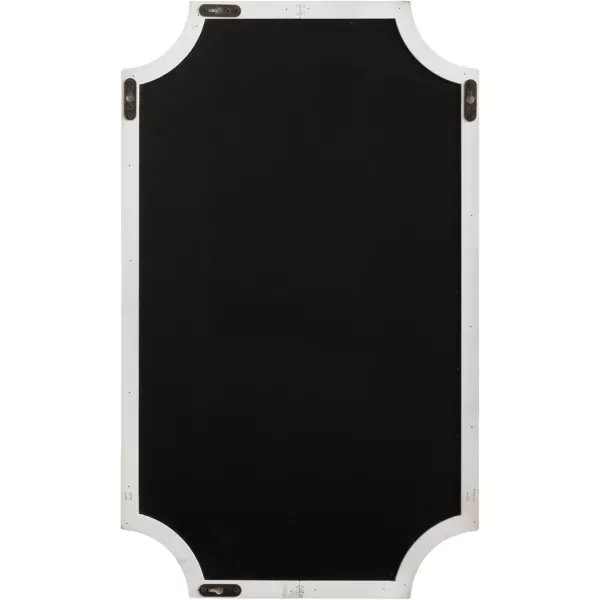 Hogan Framed Scalloped Decorative Wall Pinboard Black 24 x 36 Rustic Modern Farmhouse Bulletin Board for Wall Organization and Decorative DisplaysWhite
