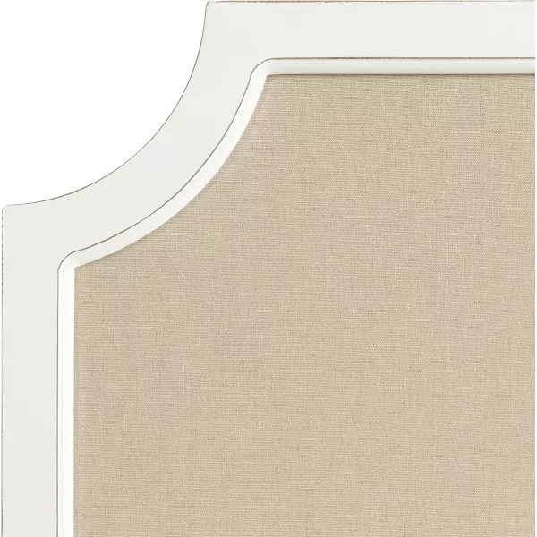 Hogan Framed Scalloped Decorative Wall Pinboard Black 24 x 36 Rustic Modern Farmhouse Bulletin Board for Wall Organization and Decorative DisplaysWhite