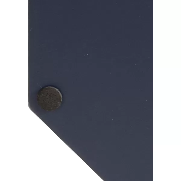 Kate And Laurel Lipton Oblong Octagon Decorative Tray 14 X 18 Navy and Gold Display Tray with Polished Metal Handles