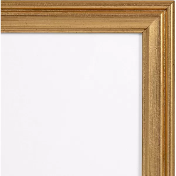 Kate and Laurel Adlynn Photo Frame Set Set of 10 Varying Sizes Gold Traditional Glam Frame Collection for WallGold