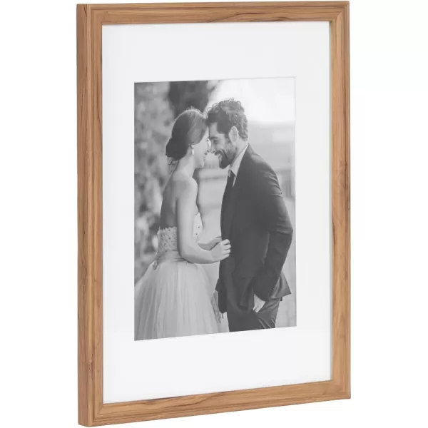 Kate and Laurel Adlynn Rectangle Picture Frame Set of 3 16 x 20 matted to 8 x 10 Bronze Vintage ThreePiece Frame Set for Gallery Wall Frame Set in Living Room Wall DecorBrown