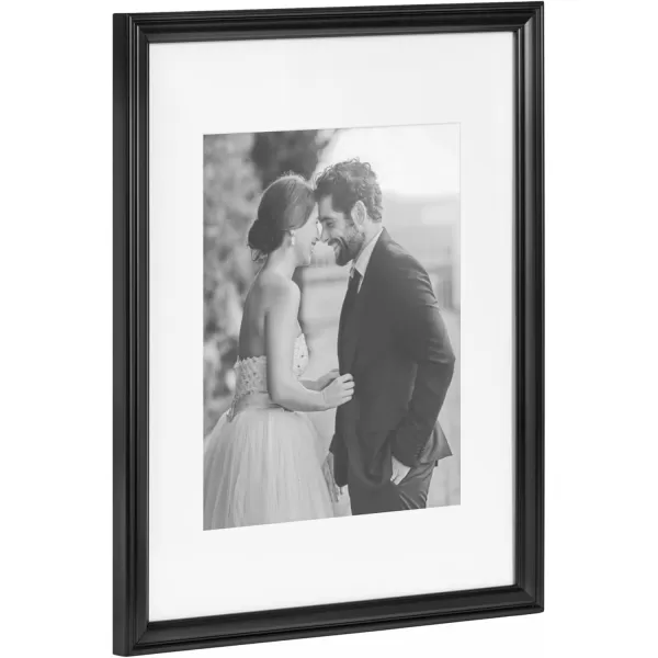 Kate and Laurel Adlynn Rectangle Picture Frame Set of 3 16 x 20 matted to 8 x 10 Bronze Vintage ThreePiece Frame Set for Gallery Wall Frame Set in Living Room Wall DecorBlack