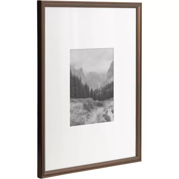 Kate and Laurel Adlynn Rectangle Picture Frame Set of 3 16 x 20 matted to 8 x 10 Bronze Vintage ThreePiece Frame Set for Gallery Wall Frame Set in Living Room Wall DecorBronze