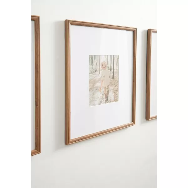 Kate and Laurel Adlynn Rectangle Picture Frame Set of 3 16 x 20 matted to 8 x 10 Bronze Vintage ThreePiece Frame Set for Gallery Wall Frame Set in Living Room Wall DecorBrown