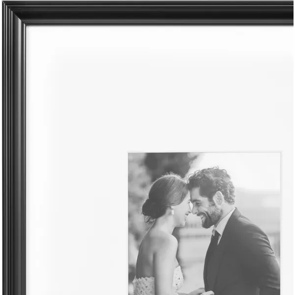 Kate and Laurel Adlynn Rectangle Picture Frame Set of 3 16 x 20 matted to 8 x 10 Bronze Vintage ThreePiece Frame Set for Gallery Wall Frame Set in Living Room Wall DecorBlack