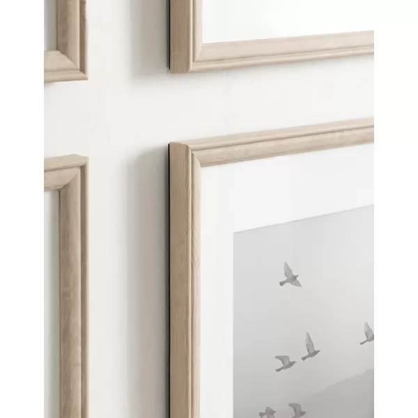 Kate and Laurel Adlynn Rectangle Picture Frame Set of 3 16 x 20 matted to 8 x 10 Bronze Vintage ThreePiece Frame Set for Gallery Wall Frame Set in Living Room Wall DecorNatural