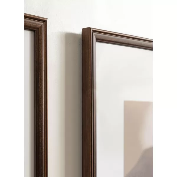 Kate and Laurel Adlynn Rectangle Picture Frame Set of 3 16 x 20 matted to 8 x 10 Bronze Vintage ThreePiece Frame Set for Gallery Wall Frame Set in Living Room Wall DecorBronze