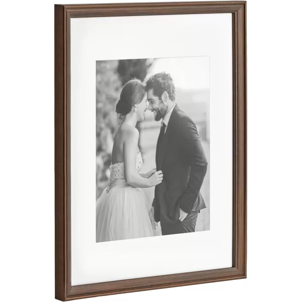 Kate and Laurel Adlynn Rectangle Picture Frame Set of 3 16 x 20 matted to 8 x 10 Bronze Vintage ThreePiece Frame Set for Gallery Wall Frame Set in Living Room Wall DecorBronze