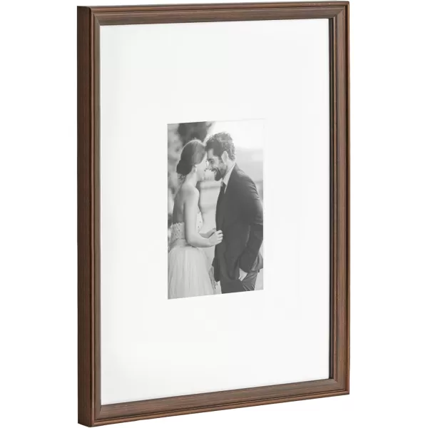 Kate and Laurel Adlynn Rectangle Picture Frame Set of 3 16 x 20 matted to 8 x 10 Bronze Vintage ThreePiece Frame Set for Gallery Wall Frame Set in Living Room Wall DecorBronze