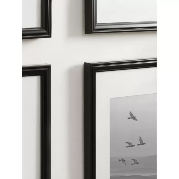 Kate and Laurel Adlynn Rectangle Picture Frame Set of 3 16 x 20 matted to 8 x 10 Bronze Vintage ThreePiece Frame Set for Gallery Wall Frame Set in Living Room Wall DecorBlack