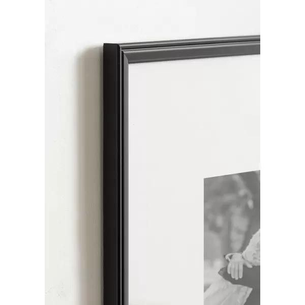 Kate and Laurel Adlynn Rectangle Picture Frame Set of 3 16 x 20 matted to 8 x 10 Bronze Vintage ThreePiece Frame Set for Gallery Wall Frame Set in Living Room Wall DecorBlack