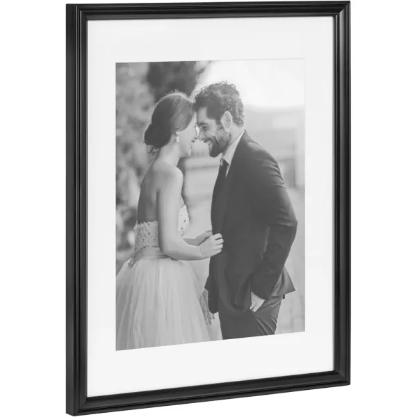 Kate and Laurel Adlynn Rectangle Picture Frame Set of 3 16 x 20 matted to 8 x 10 Bronze Vintage ThreePiece Frame Set for Gallery Wall Frame Set in Living Room Wall DecorBlack