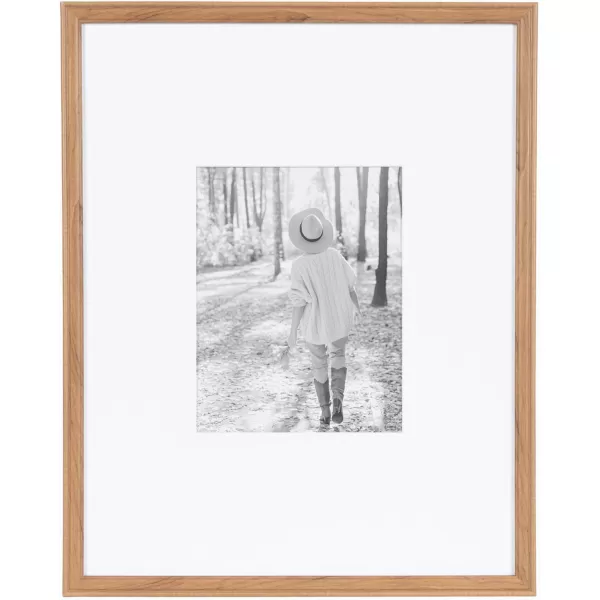 Kate and Laurel Adlynn Rectangle Picture Frame Set of 3 16 x 20 matted to 8 x 10 Bronze Vintage ThreePiece Frame Set for Gallery Wall Frame Set in Living Room Wall DecorBrown
