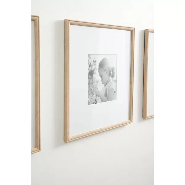 Kate and Laurel Adlynn Rectangle Picture Frame Set of 3 16 x 20 matted to 8 x 10 Bronze Vintage ThreePiece Frame Set for Gallery Wall Frame Set in Living Room Wall DecorNatural