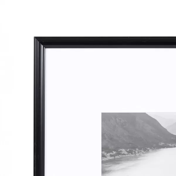 Kate and Laurel Adlynn Rectangle Picture Frame Set of 3 16 x 20 matted to 8 x 10 Bronze Vintage ThreePiece Frame Set for Gallery Wall Frame Set in Living Room Wall DecorBlack