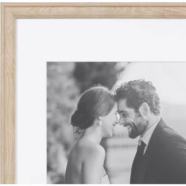 Kate and Laurel Adlynn Rectangle Picture Frame Set of 3 16 x 20 matted to 8 x 10 Bronze Vintage ThreePiece Frame Set for Gallery Wall Frame Set in Living Room Wall DecorNatural