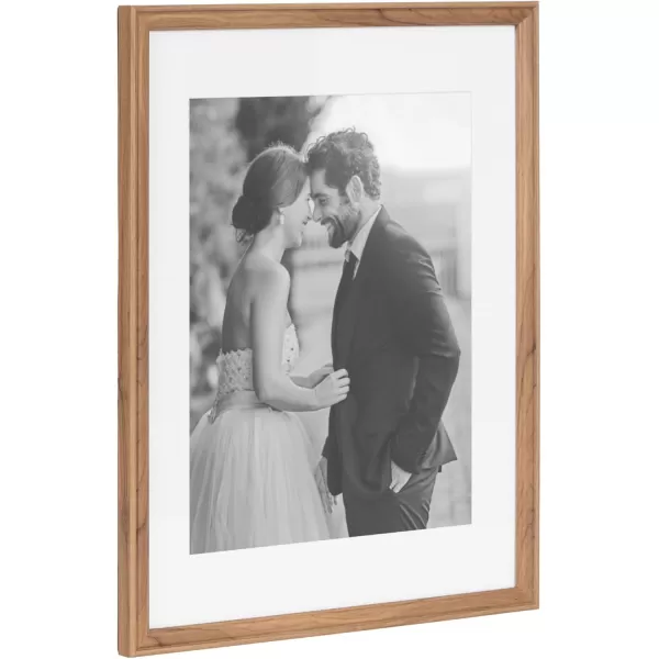 Kate and Laurel Adlynn Rectangle Picture Frame Set of 3 16 x 20 matted to 8 x 10 Bronze Vintage ThreePiece Frame Set for Gallery Wall Frame Set in Living Room Wall DecorBrown