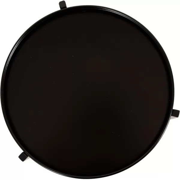 Kate and Laurel Aguilar Modern Round Plant Stand Set Set of 2 Black Transitional TwoPiece Accent Table Set for Use as Indoor or Outdoor Plant RisersBlack