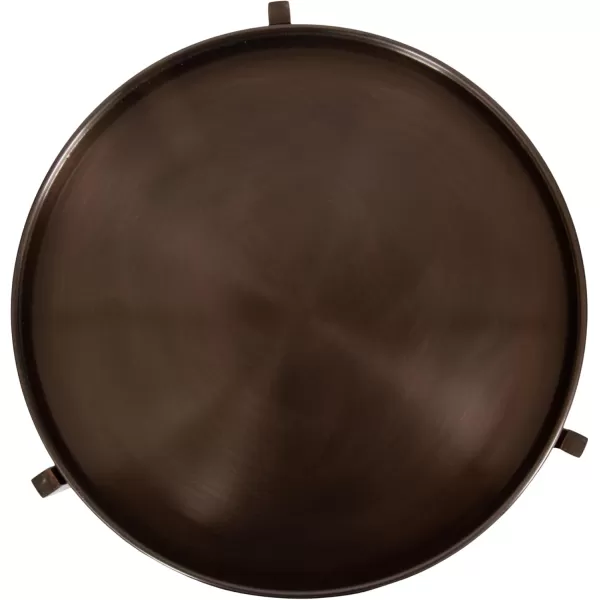 Kate and Laurel Aguilar Modern Round Plant Stand Set Set of 2 Black Transitional TwoPiece Accent Table Set for Use as Indoor or Outdoor Plant RisersBronzze
