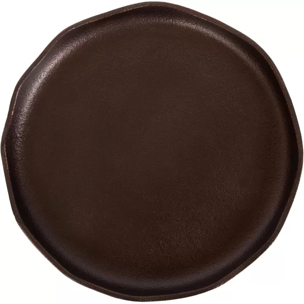 Kate and Laurel Aguilar Modern Round Plant Stand Set Set of 2 Black Transitional TwoPiece Accent Table Set for Use as Indoor or Outdoor Plant RisersBronze