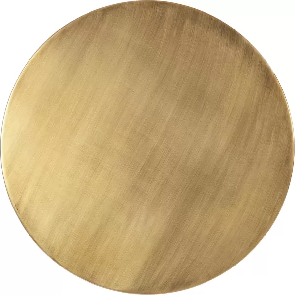 Kate and Laurel Aja Modern Metal Round Side Table 15 x 15 x 23 Antique Brass Decorative Geometric Nightstand with Circular Tabletop and Unique Slanted Legs