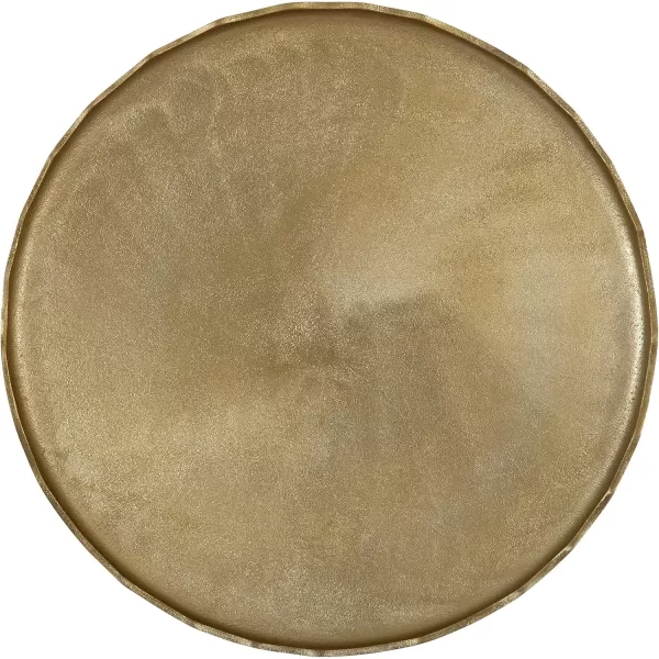 Kate and Laurel Alessia Modern Coffee Table 25 x 25 x 15 Gold Metal Coffee Table with Antique Detailing for Storage and DisplayGold