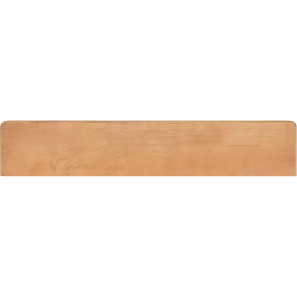 Kate and Laurel Alta Wood Shelf with 5 Posts 36x5x5 Walnut BrownNatural