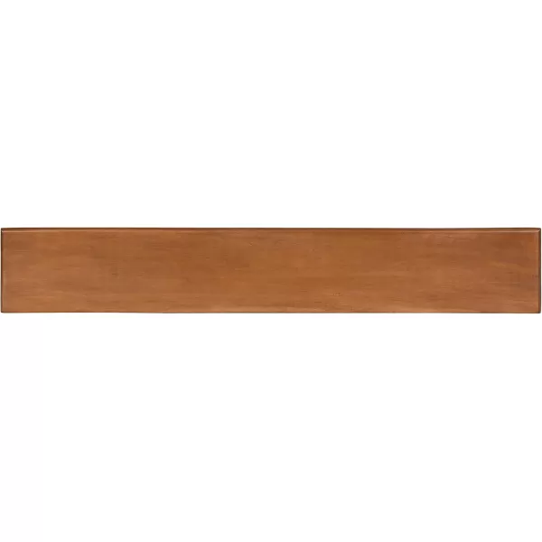 Kate and Laurel Alta Wood Shelf with 5 Posts 36x5x5 Walnut BrownWalnut Brown