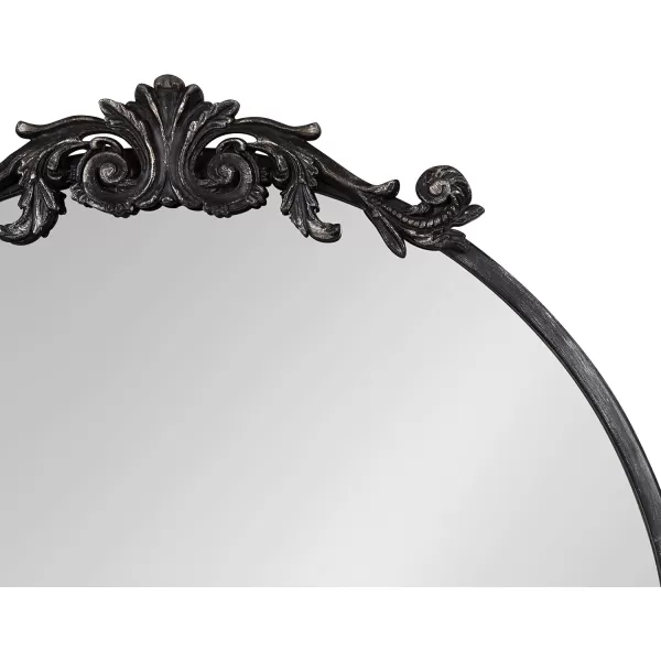 Kate and Laurel Arendahl Glam Ornate Mirror 27 x 1875 Bronze Traditional Baroque Inspired Oval Mirror for Wall DcorBlack