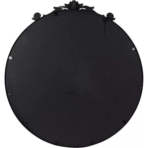 Kate and Laurel Arendahl Glam Ornate Mirror 27 x 1875 Bronze Traditional Baroque Inspired Oval Mirror for Wall DcorBlack